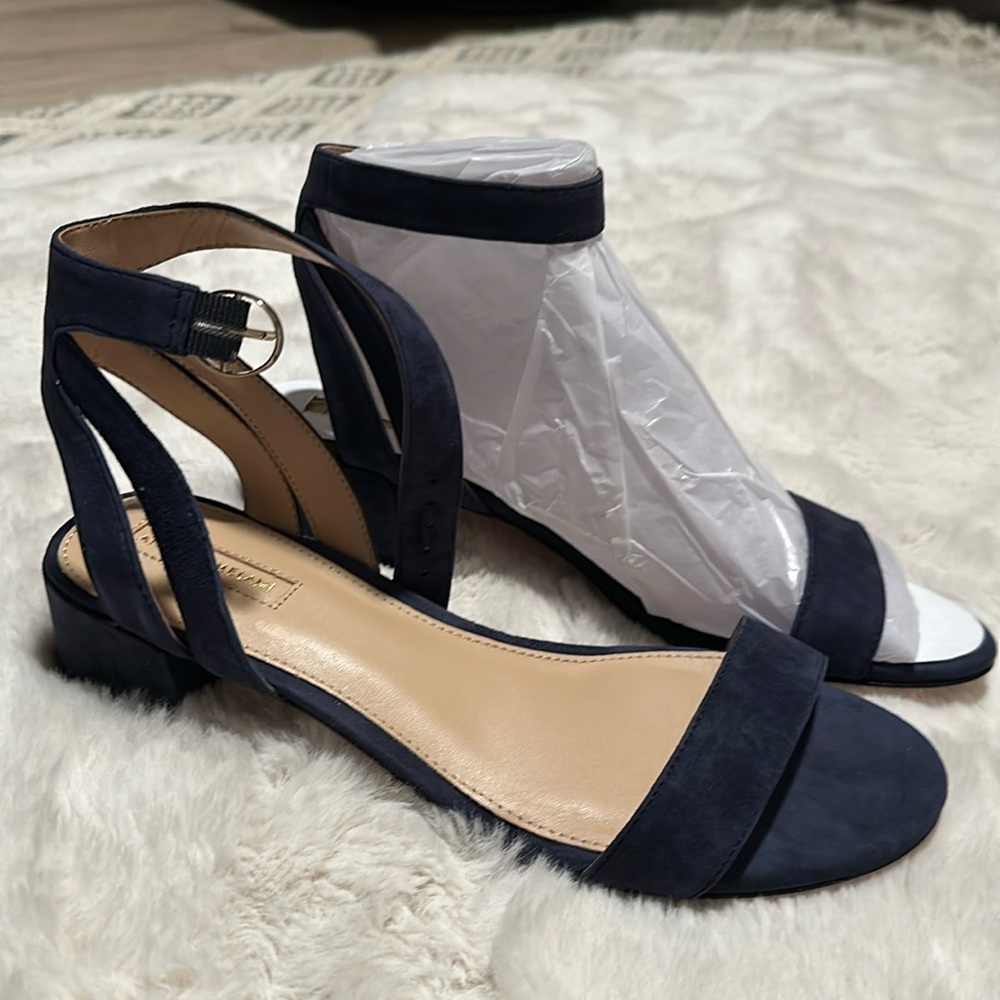 Brand new navy suede sandals size 9